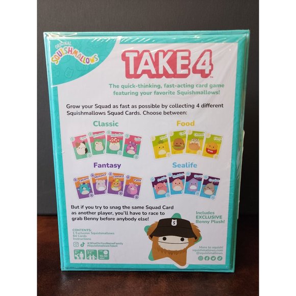 EXCLUSIVE Squishmallows Benny the Bigfoot Take 4 Game Factory Sealed - Picture 3 of 3